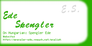 ede spengler business card